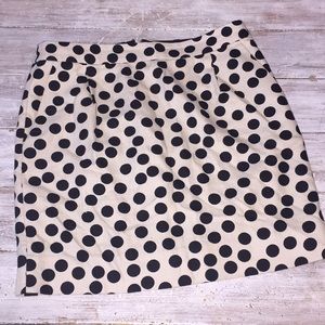 JCrew polka dot skirt